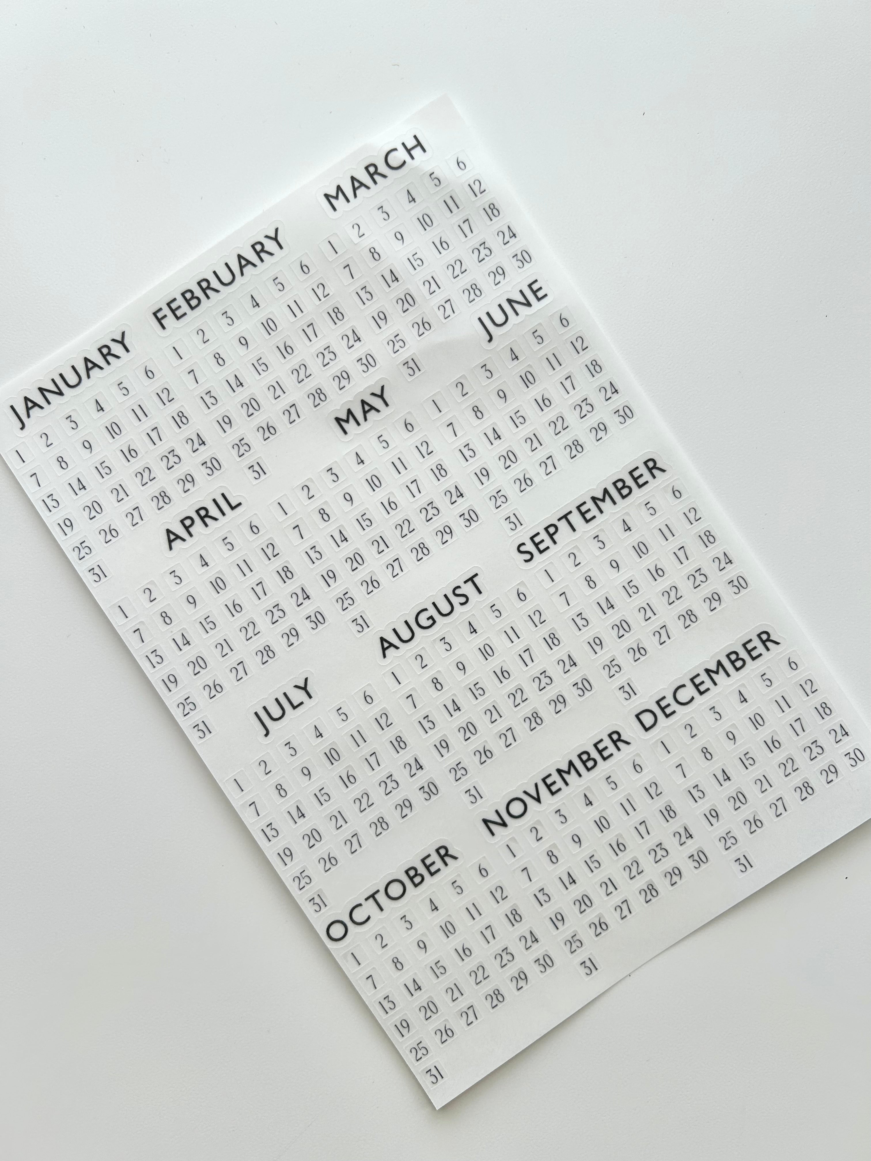 UNdated monthlies kit - 4mm squares
