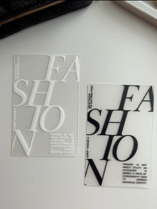 fashion frosted plastic deco card