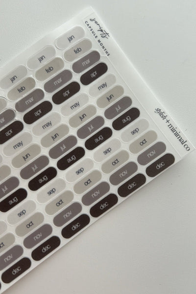 capsule script sticker set