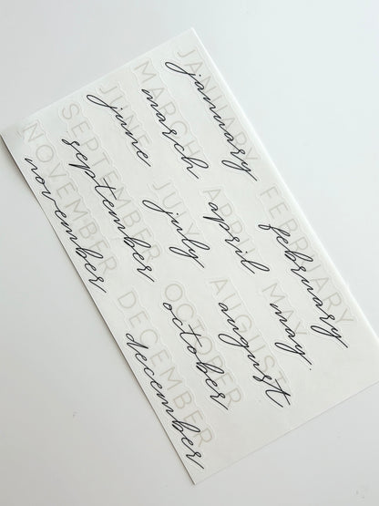 hobonichi months stickers