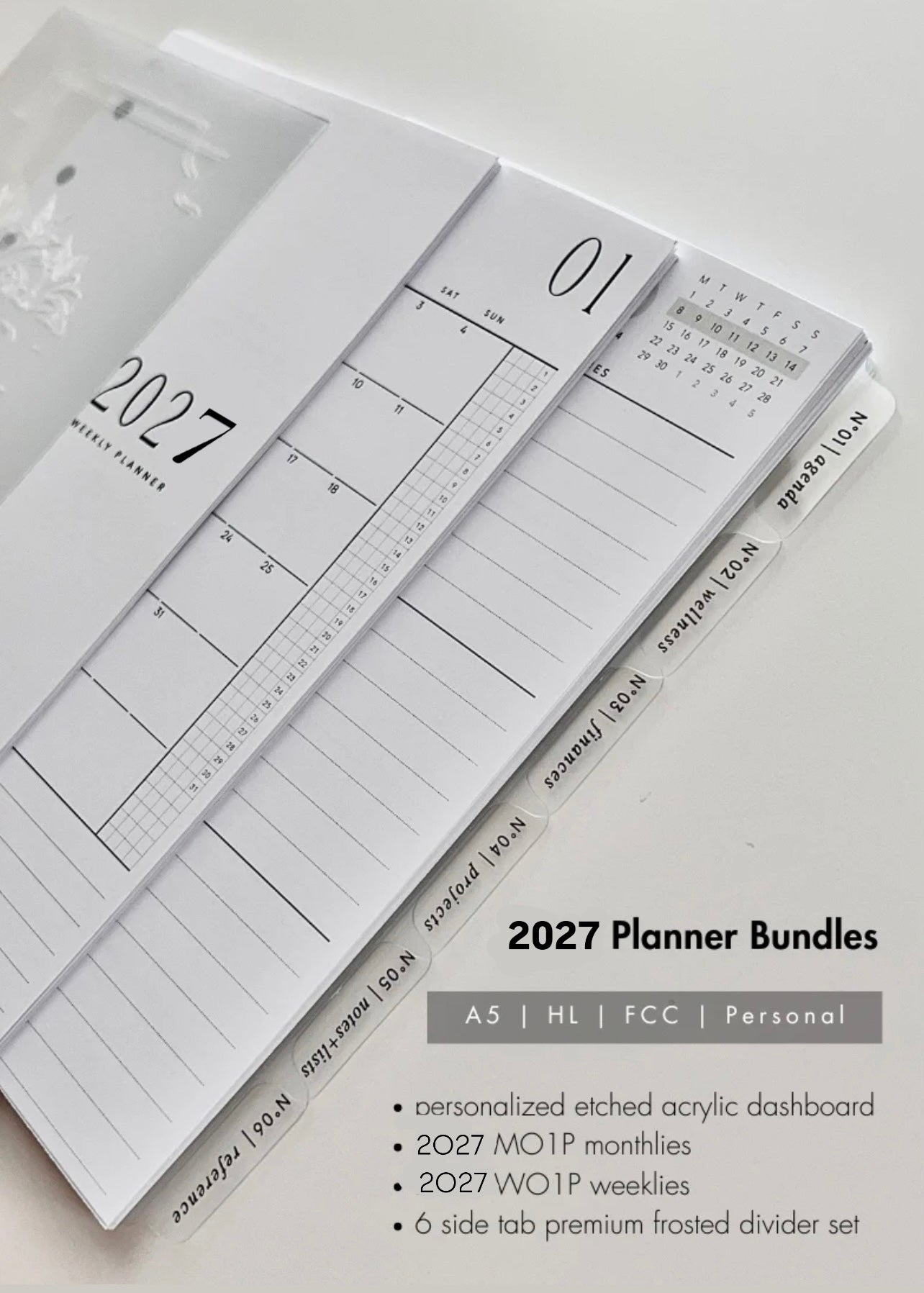 2027 complete new planner setup inserts bundle