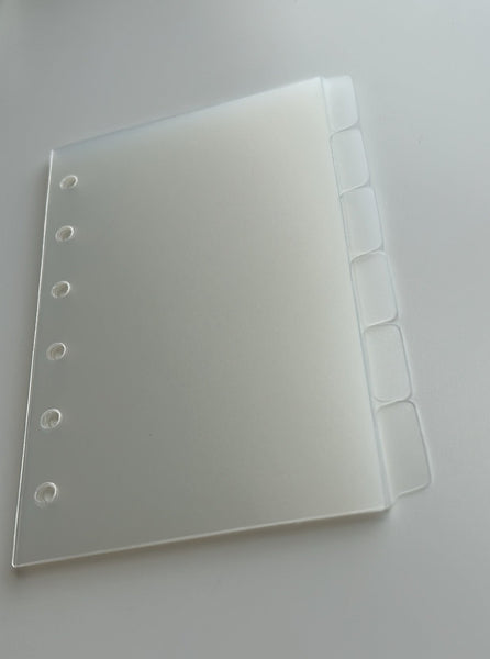 Frosted premium 6 side divider set - blank