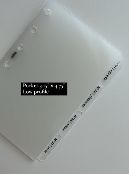 Pocket N°04 frosted side divider set - 3.15" x 4.75"