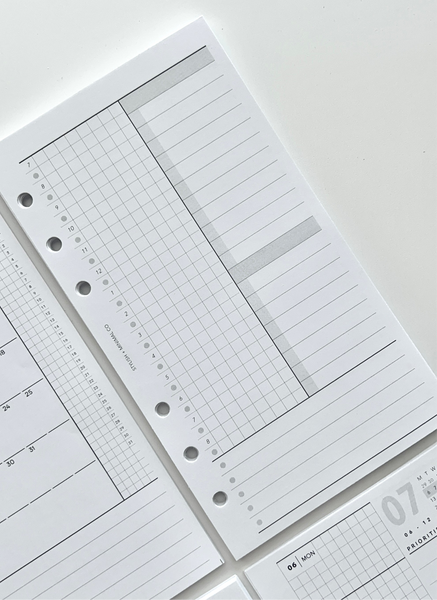 Multifunctional UNdated Daily Printed Inserts - D02