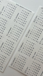 2026 monthly calendar stickers