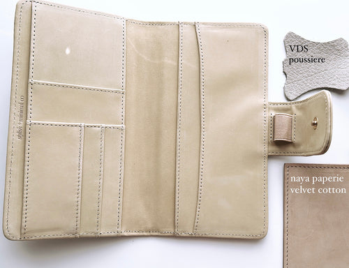 beige hobo weeks leather cover (SI, PTD)