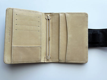 GLITCH black/beige quilted caviar passport TN - ALL SALES FINAL