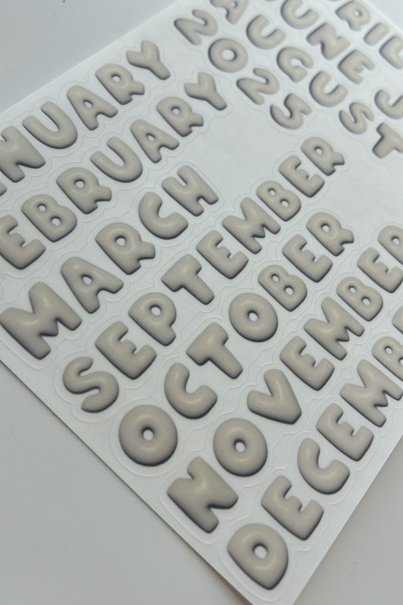 3D balloon hobonichi months stickers