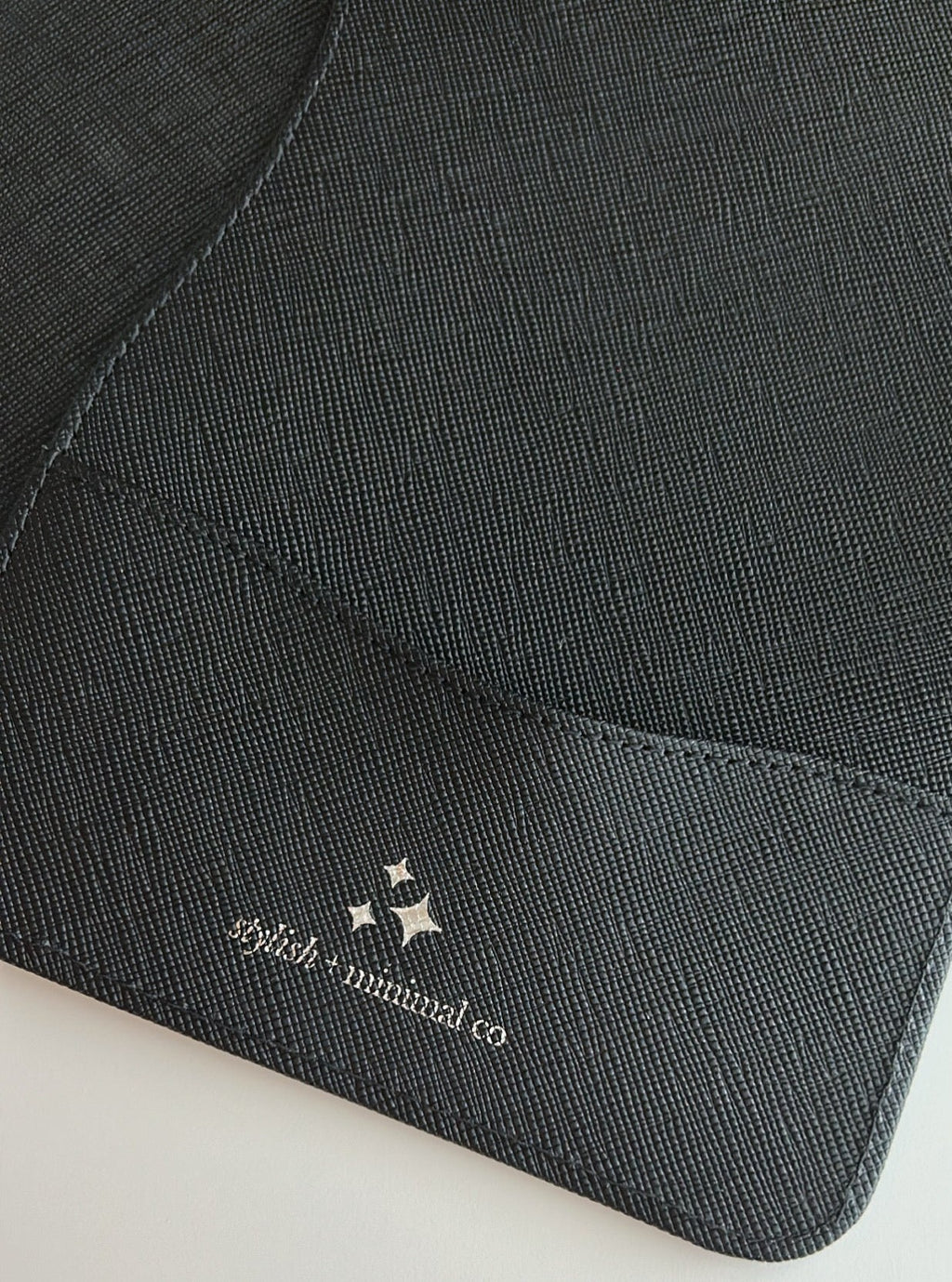 black A5 30mm rings - epi/saffiano genuine leather