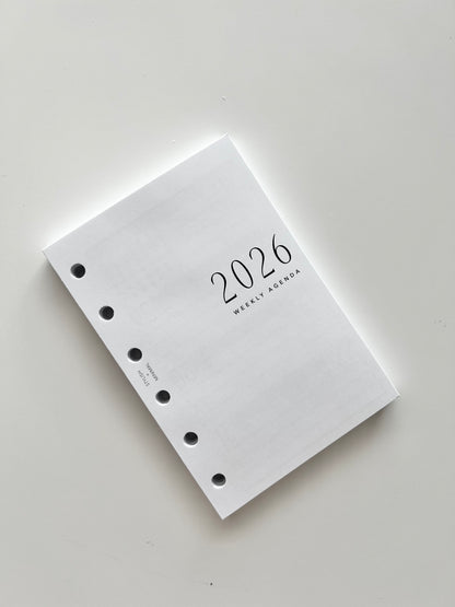 2026 Weekly Agenda WO2P - Pocket + Personal rings