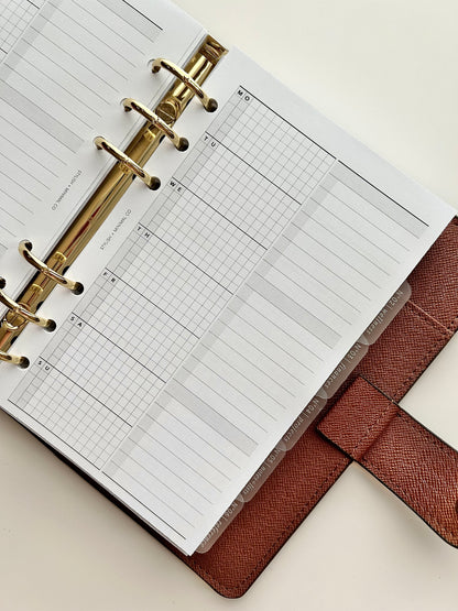 UNdated Weekly WO1P -  Printed Inserts