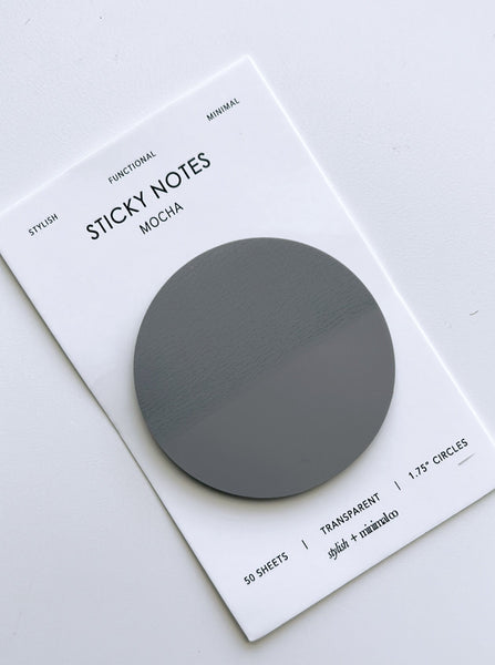 Mocha circle transparent sticky notes