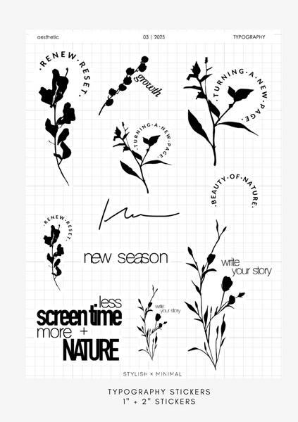 botanical typography deco | march kit