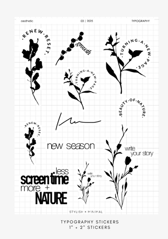 botanical typography deco | march kit