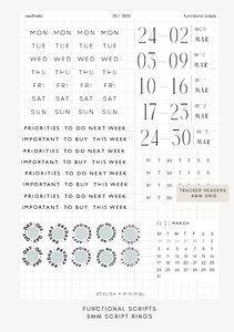 functional scripts sheet| march kit