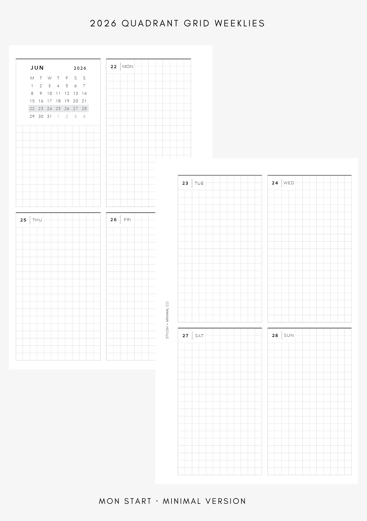 2026 quadrant grid weekly WO2P