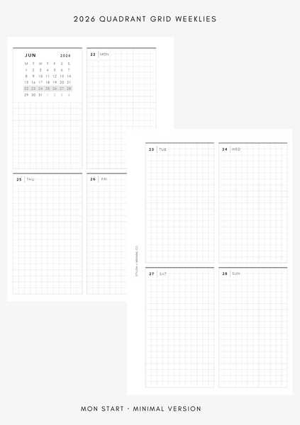 2026 quadrant grid weekly WO2P