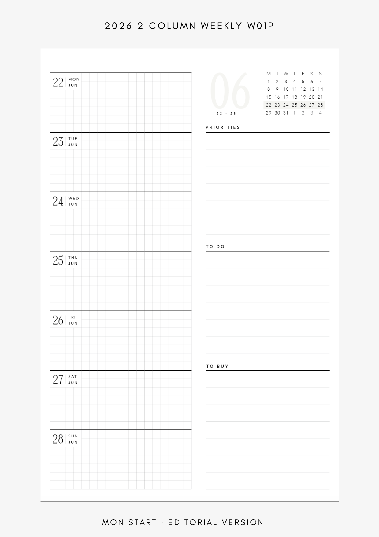 2026 (2 column) weekly WO1P