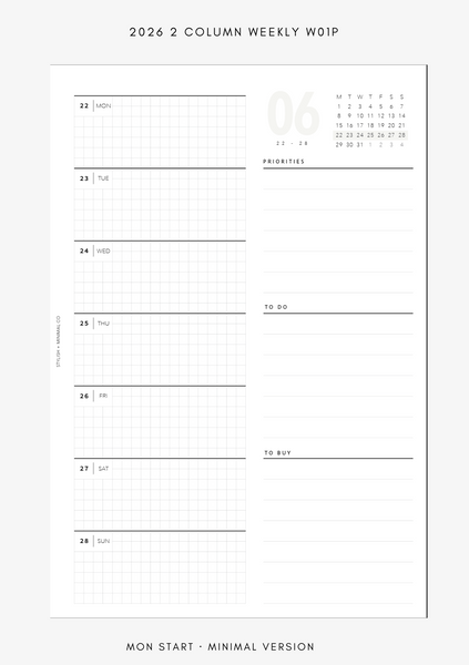 2026 (2 column) weekly WO1P