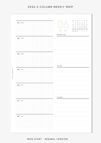 2026 (2 column) weekly WO1P