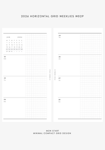 2026 horizontal grid weekly WO2P