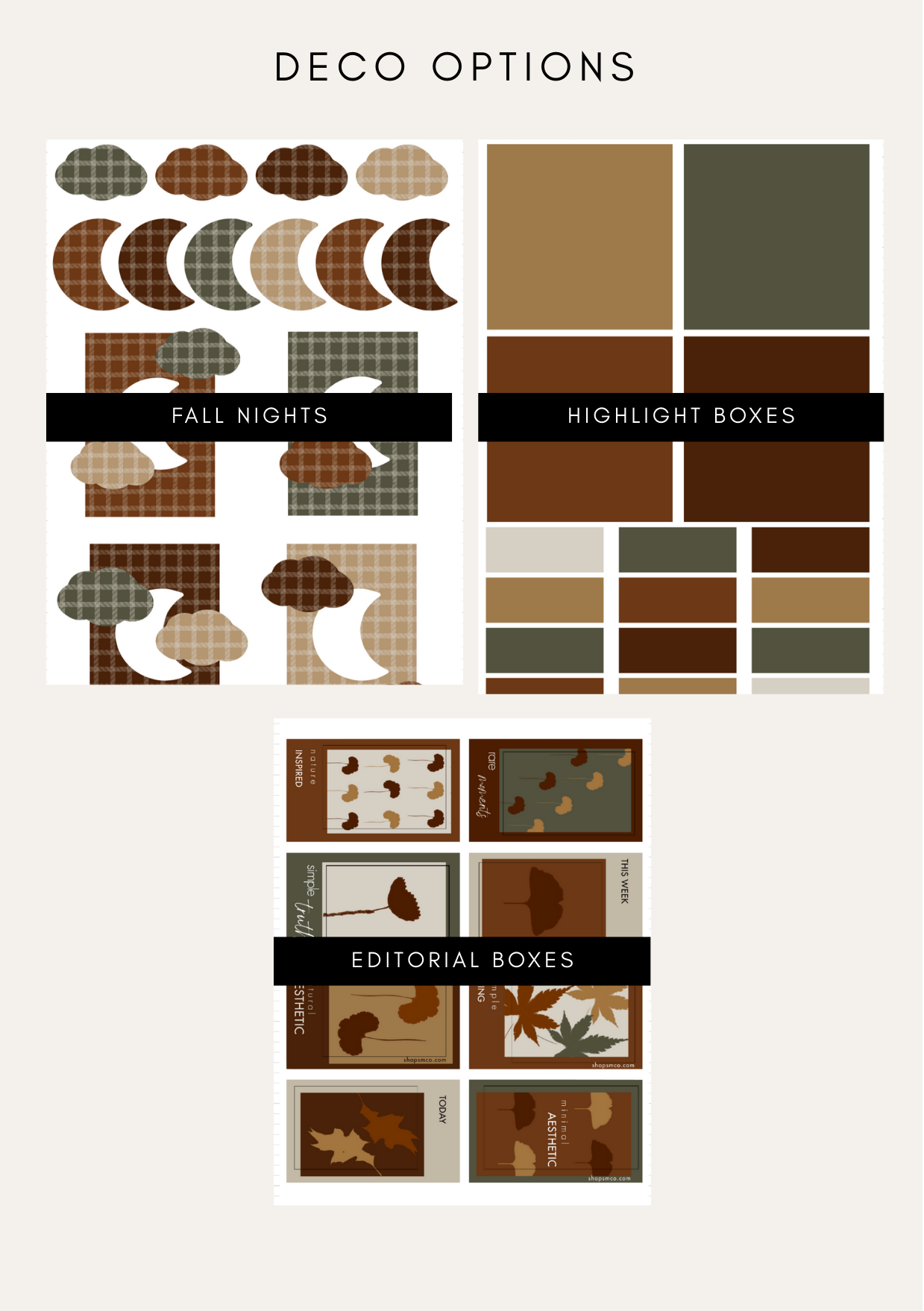 autumn s'mores sticker kit - 8 sheet bundle