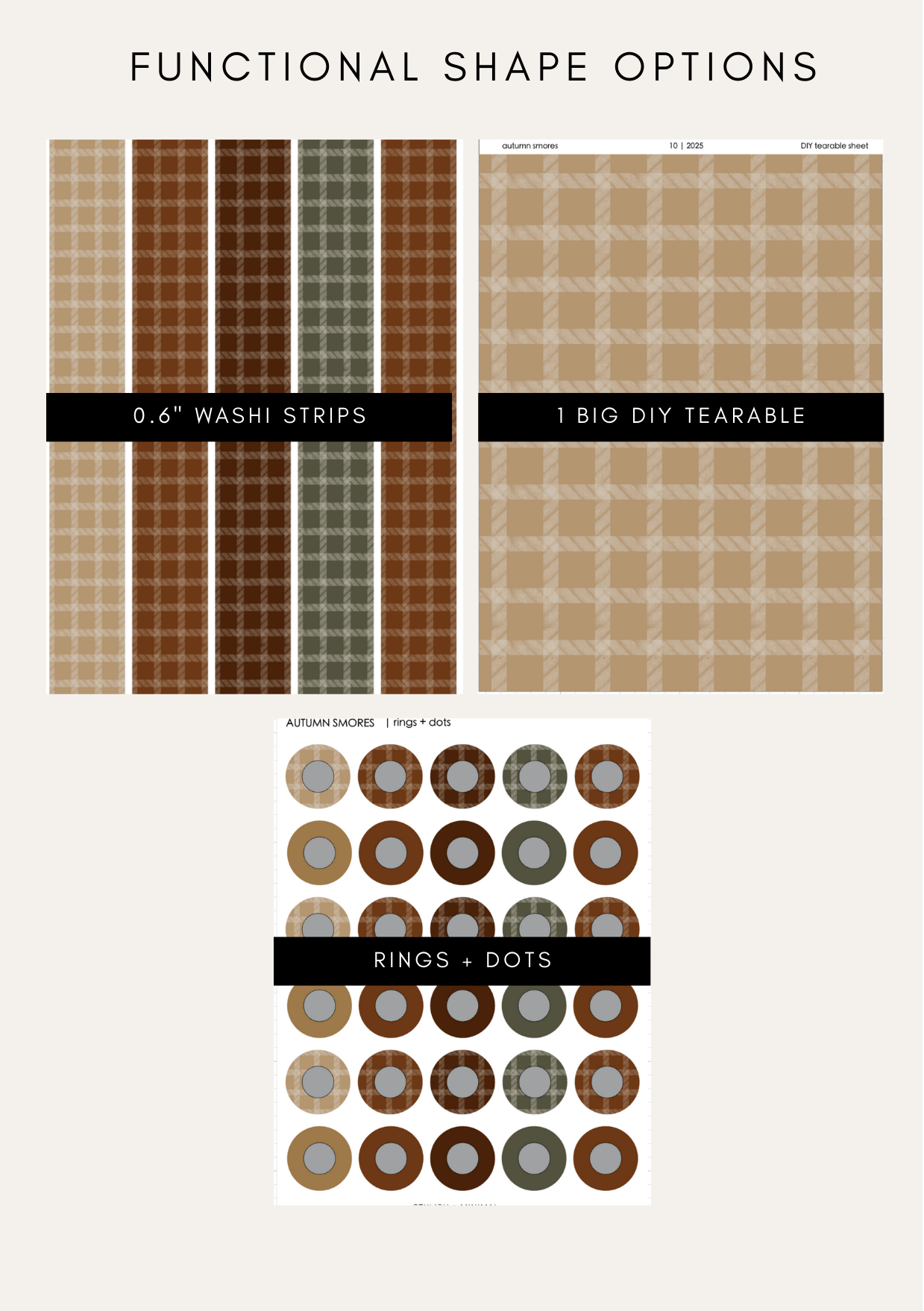 autumn s'mores sticker kit - 8 sheet bundle