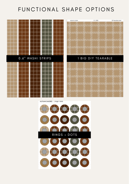 autumn s'mores sticker kit - 8 sheet bundle