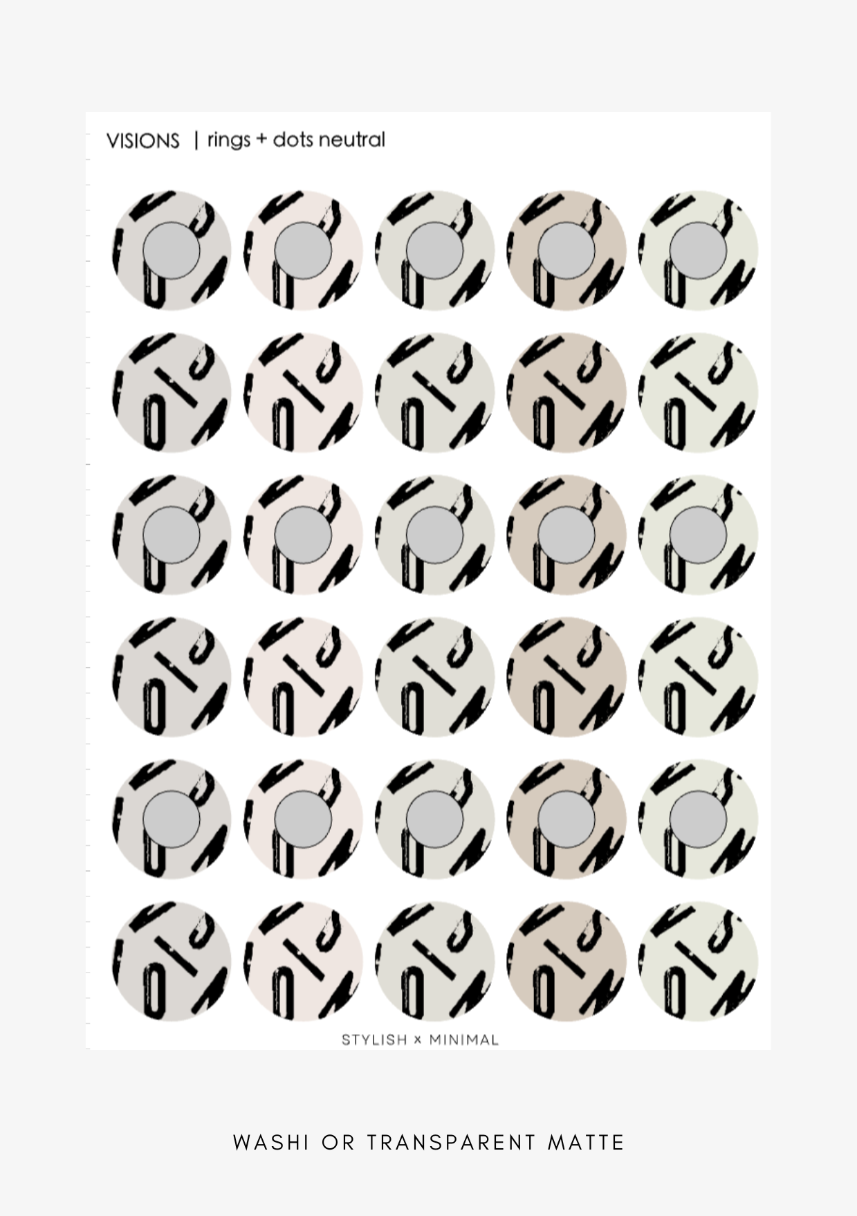 vision typography rings + dots