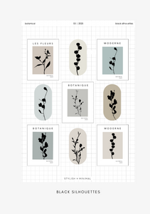 botanical black silhouettes deco | march kit