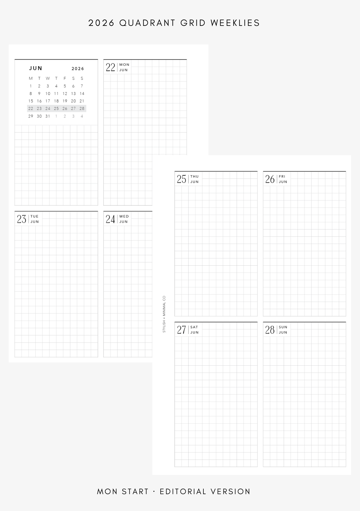 2026 quadrant grid weekly WO2P
