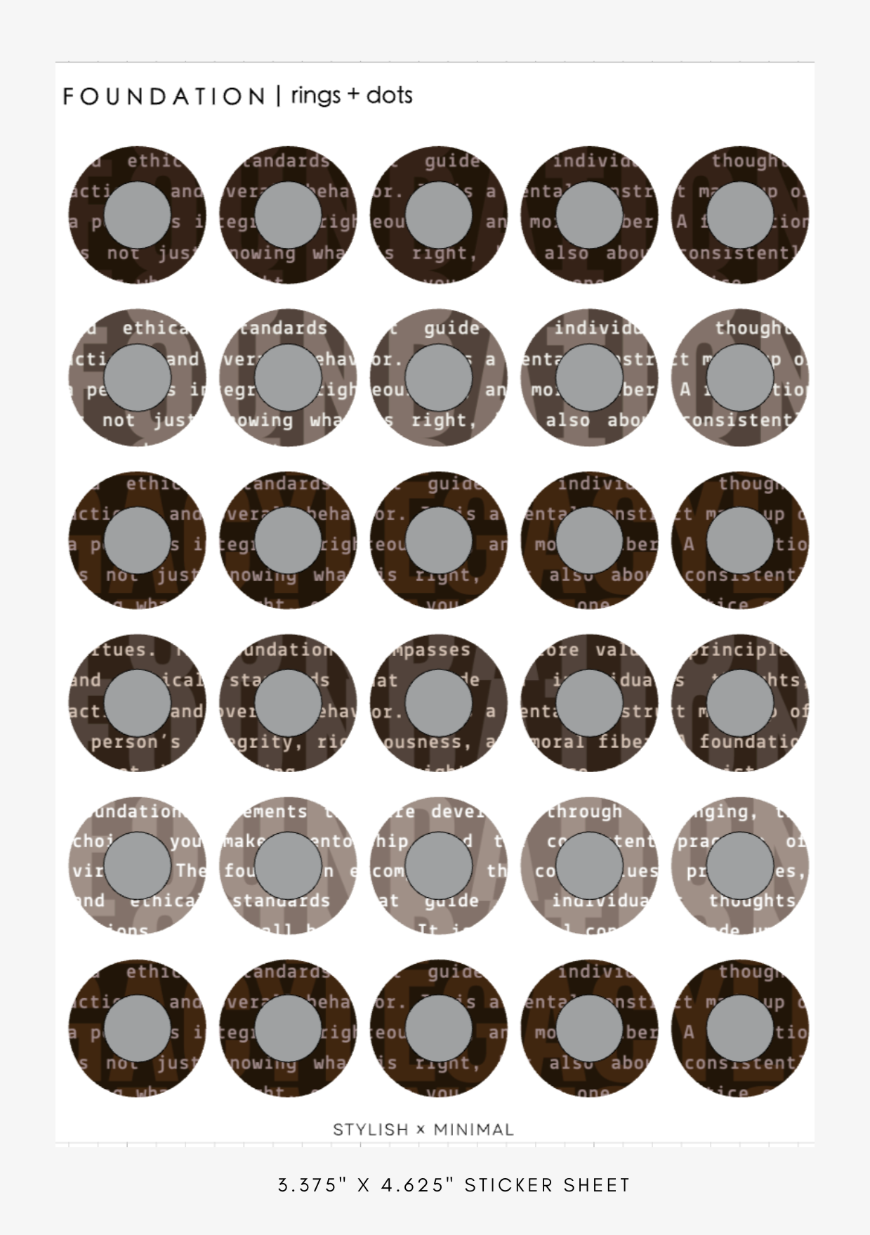 foundation sticker kit - 8 sheet sep kit