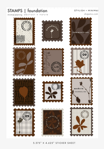 modern stamp sticker sheet