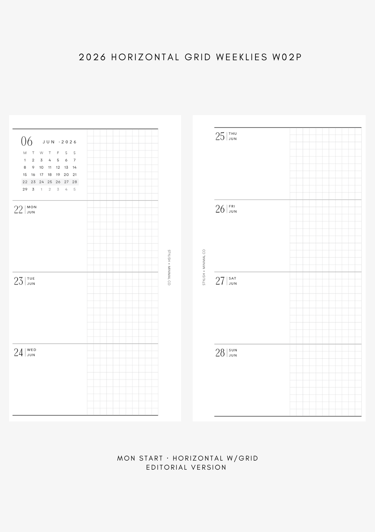 2026 horizontal grid weekly WO2P