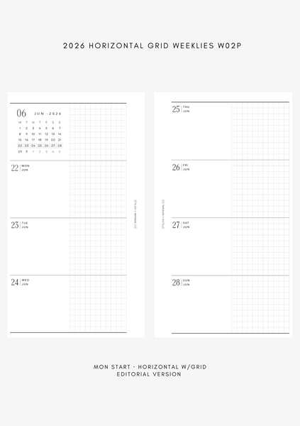 2026 horizontal grid weekly WO2P
