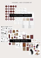 visions nov sticker kit - 8 sheet bundle