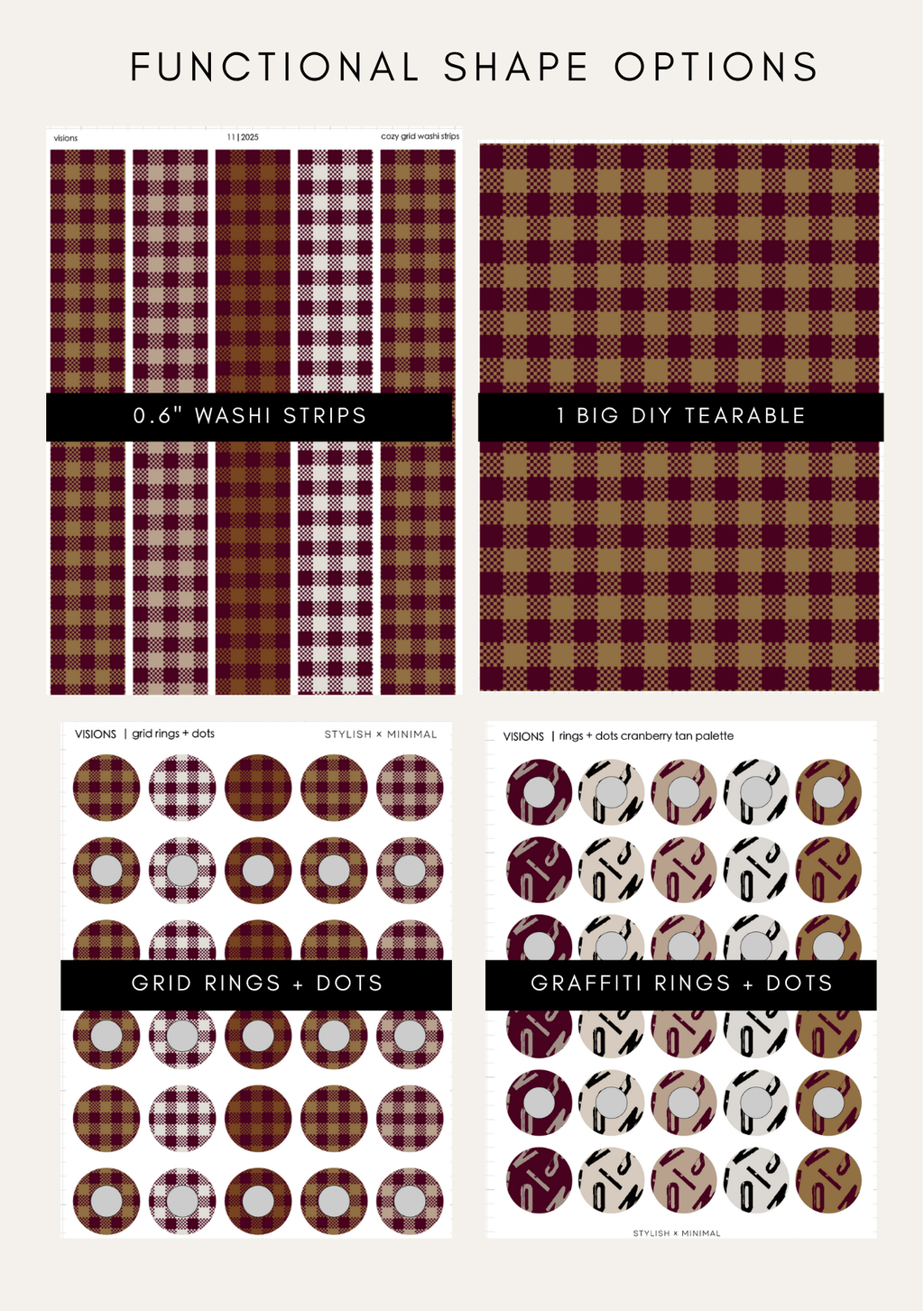 visions nov sticker kit - 8 sheet bundle