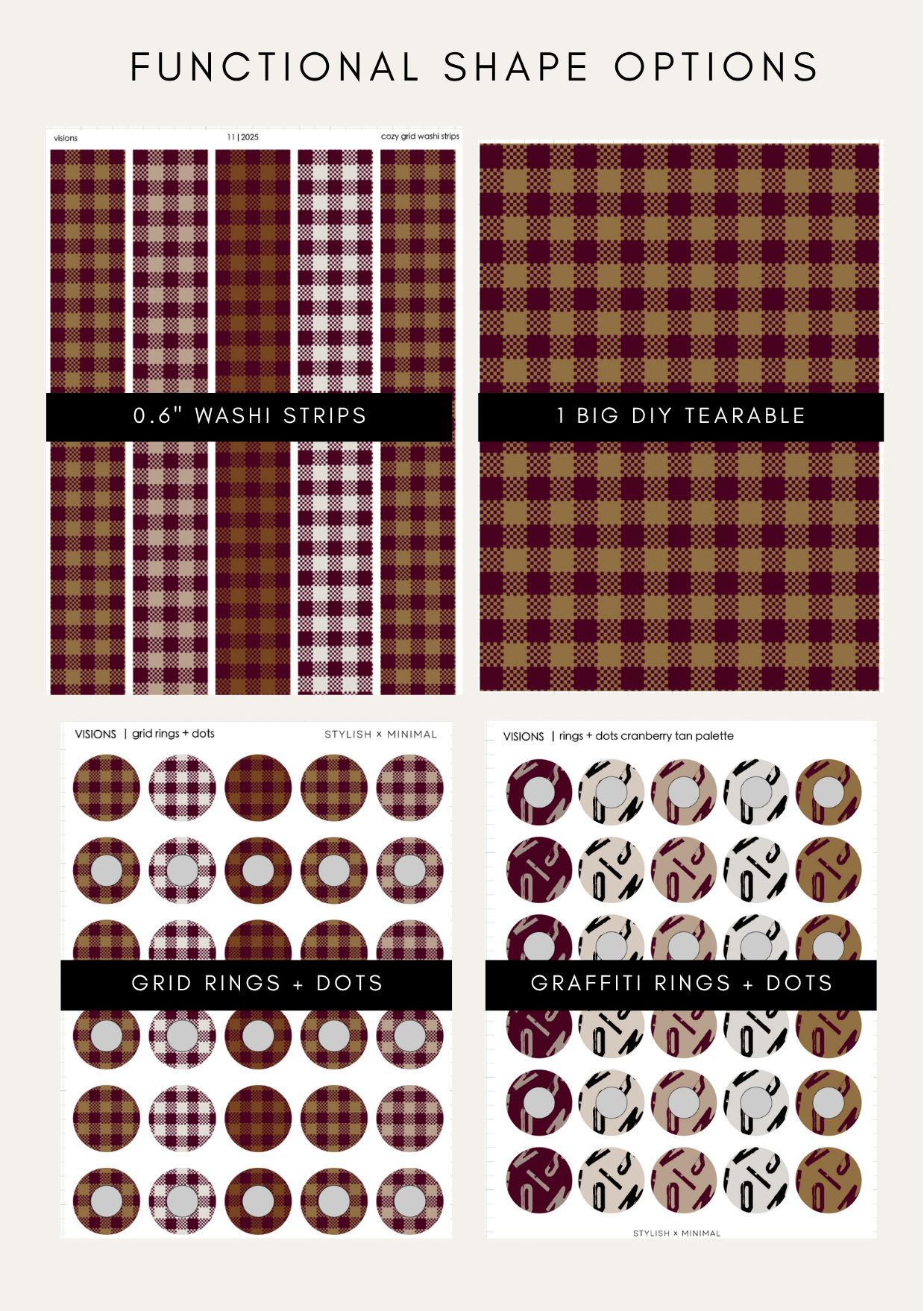 visions nov sticker kit - 8 sheet bundle