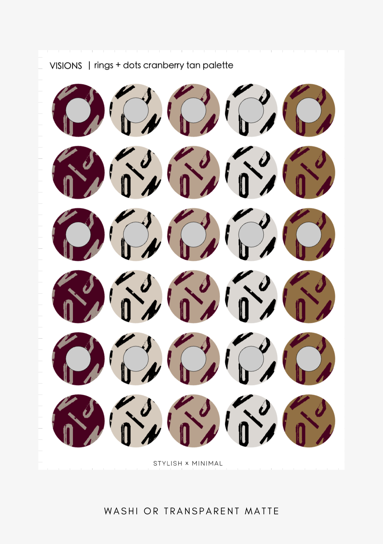 vision typography rings + dots