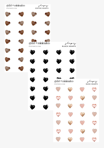 heart shape stickers