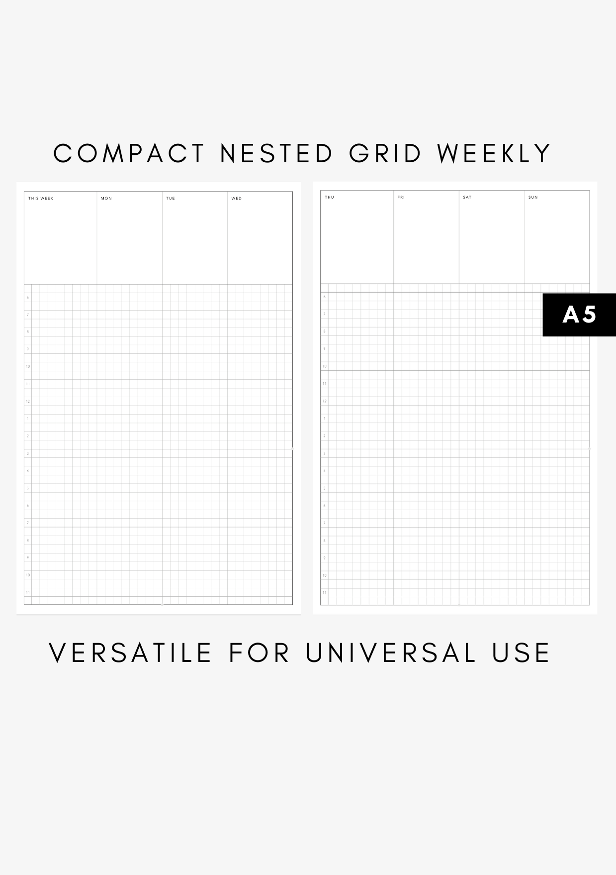 Compact Grid Weekly UNDATED W008