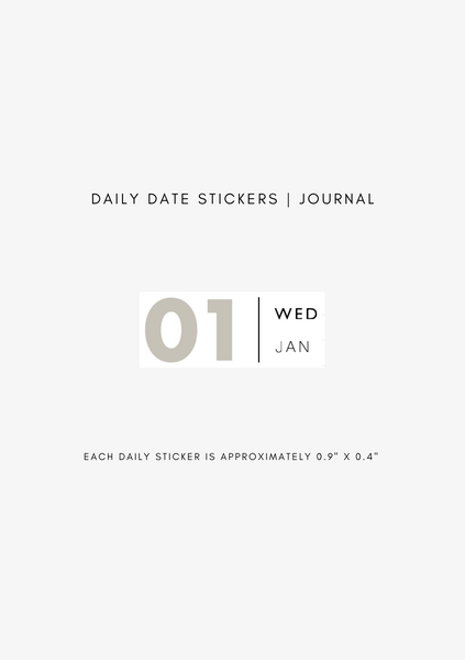 dated daily journaling stickers (365)