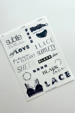 lace typography | april kit