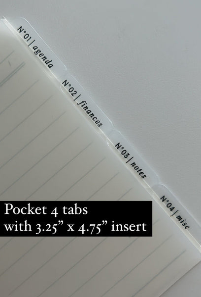 Pocket N°04 frosted side divider set - 3.15" x 4.75"