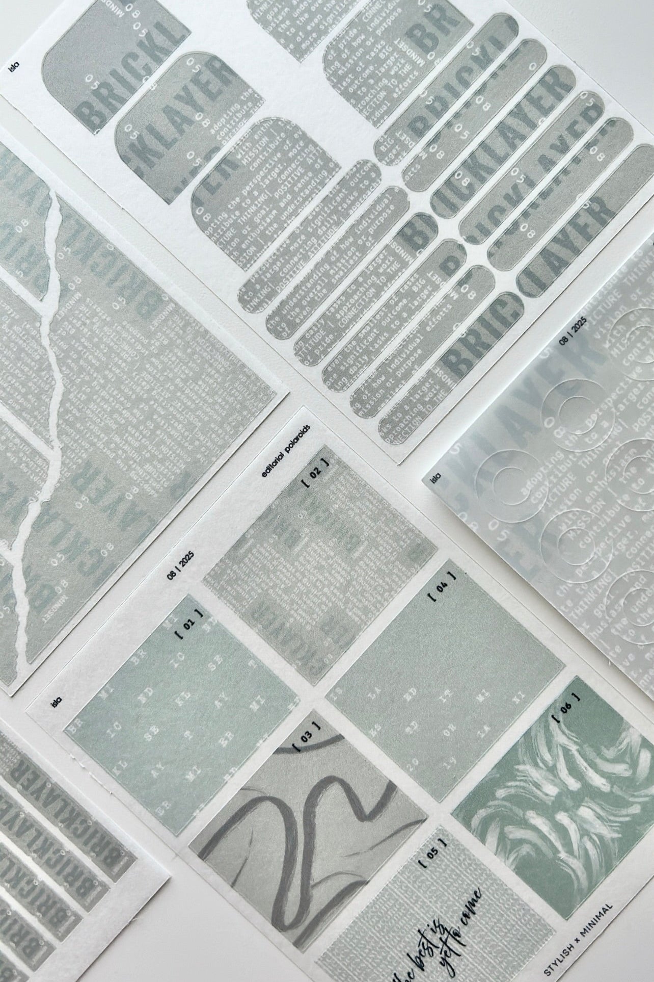 isla editorial sticker set of 5