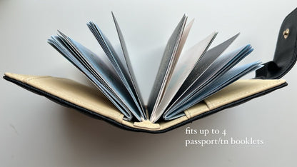 GLITCH black/beige quilted caviar passport TN - ALL SALES FINAL