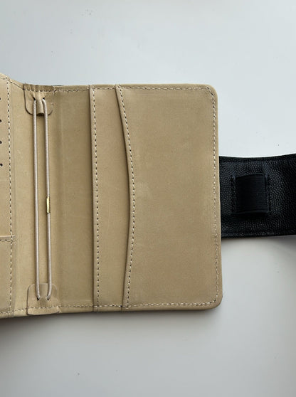 GLITCH black/beige quilted caviar passport TN - ALL SALES FINAL