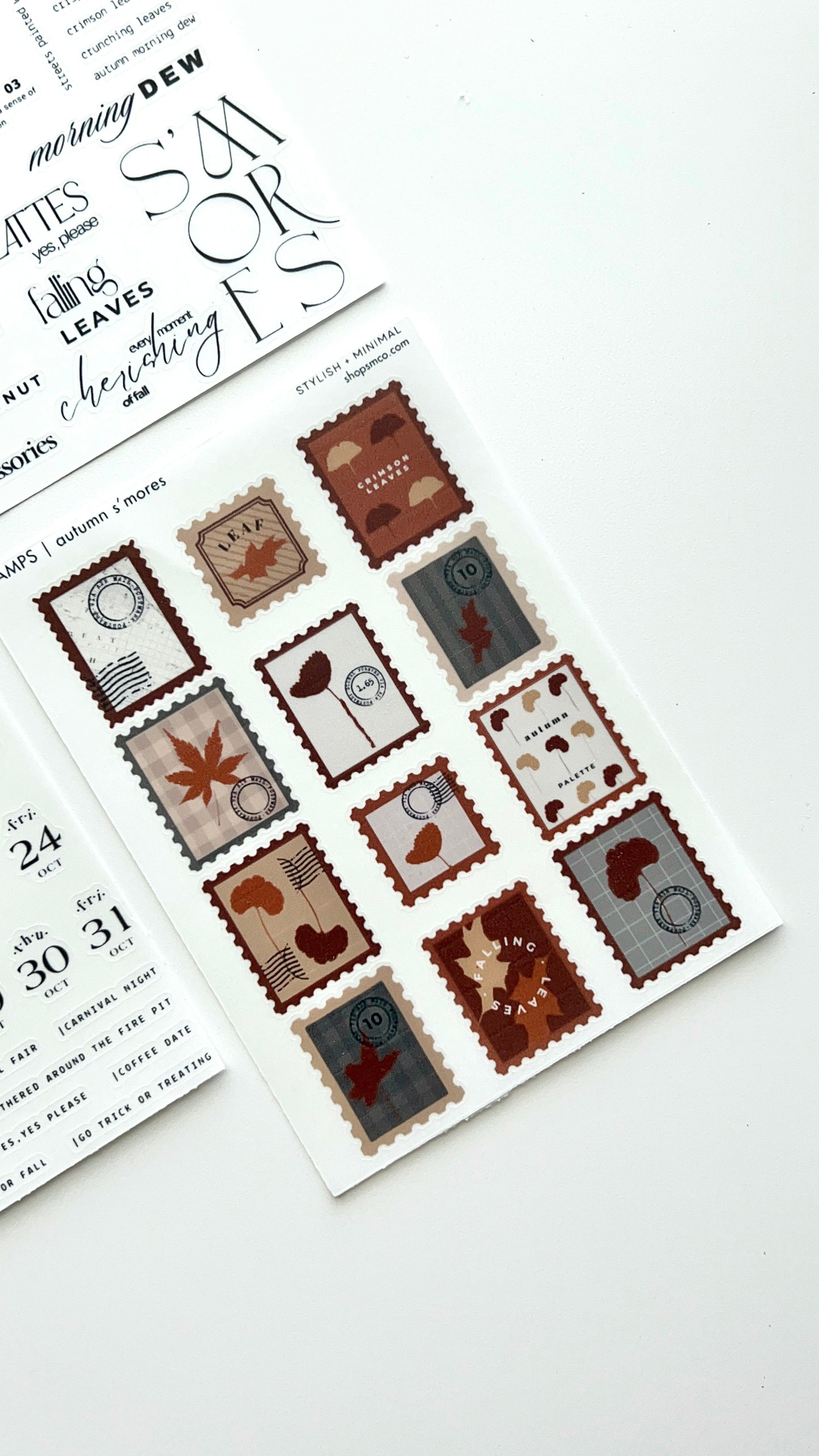 autumn s'mores sticker kit - 8 sheet bundle