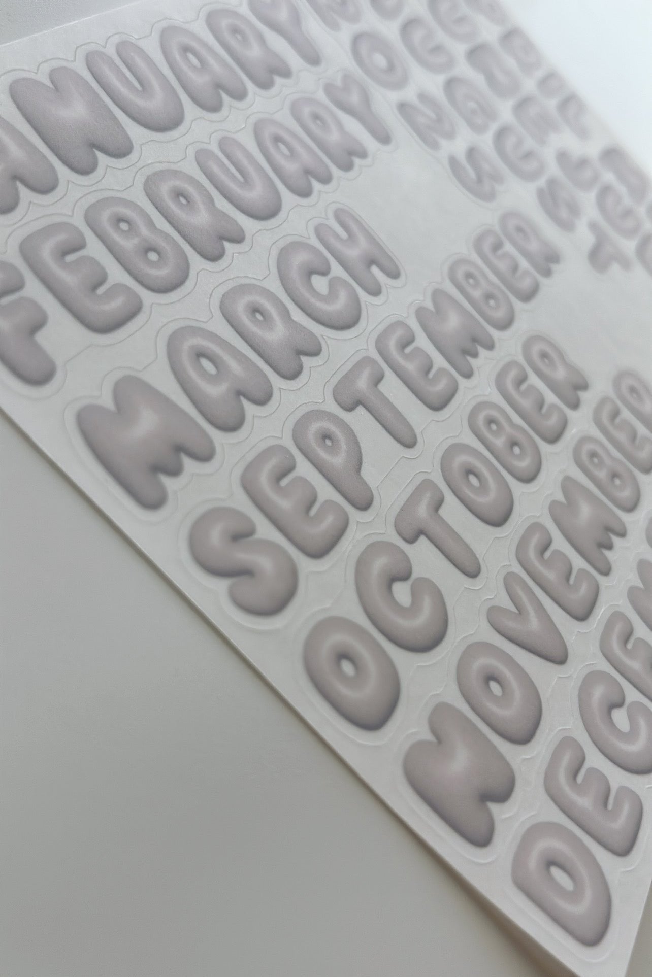 3D balloon hobonichi months stickers