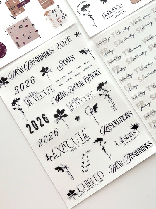 New Beginnings | Visions journaling sticker sheet